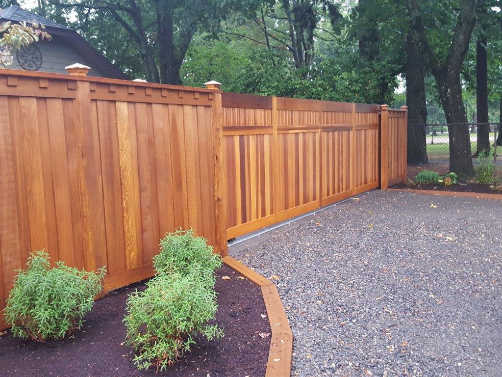 Image of a Corbett fence design and installation project by Drake's 7 Dees