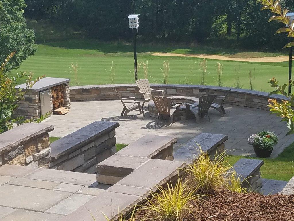 Image of a Corbett fire pit design and build project by Drake's 7 Dees