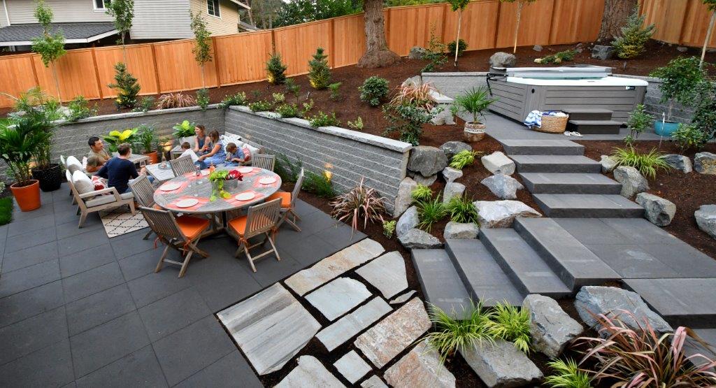 Image of a Vancouver Outdoor Living Room Design and Build by Drake's 7 Dees