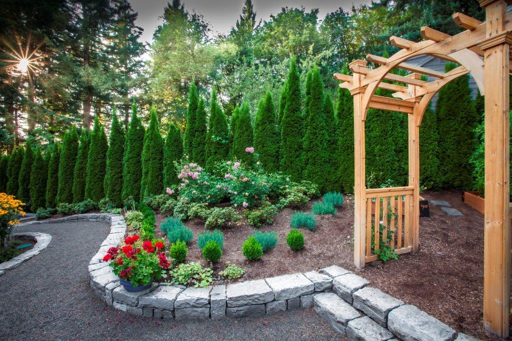 Image of a Tualatin backyard garden design and installation project by Drake's 7 Dees